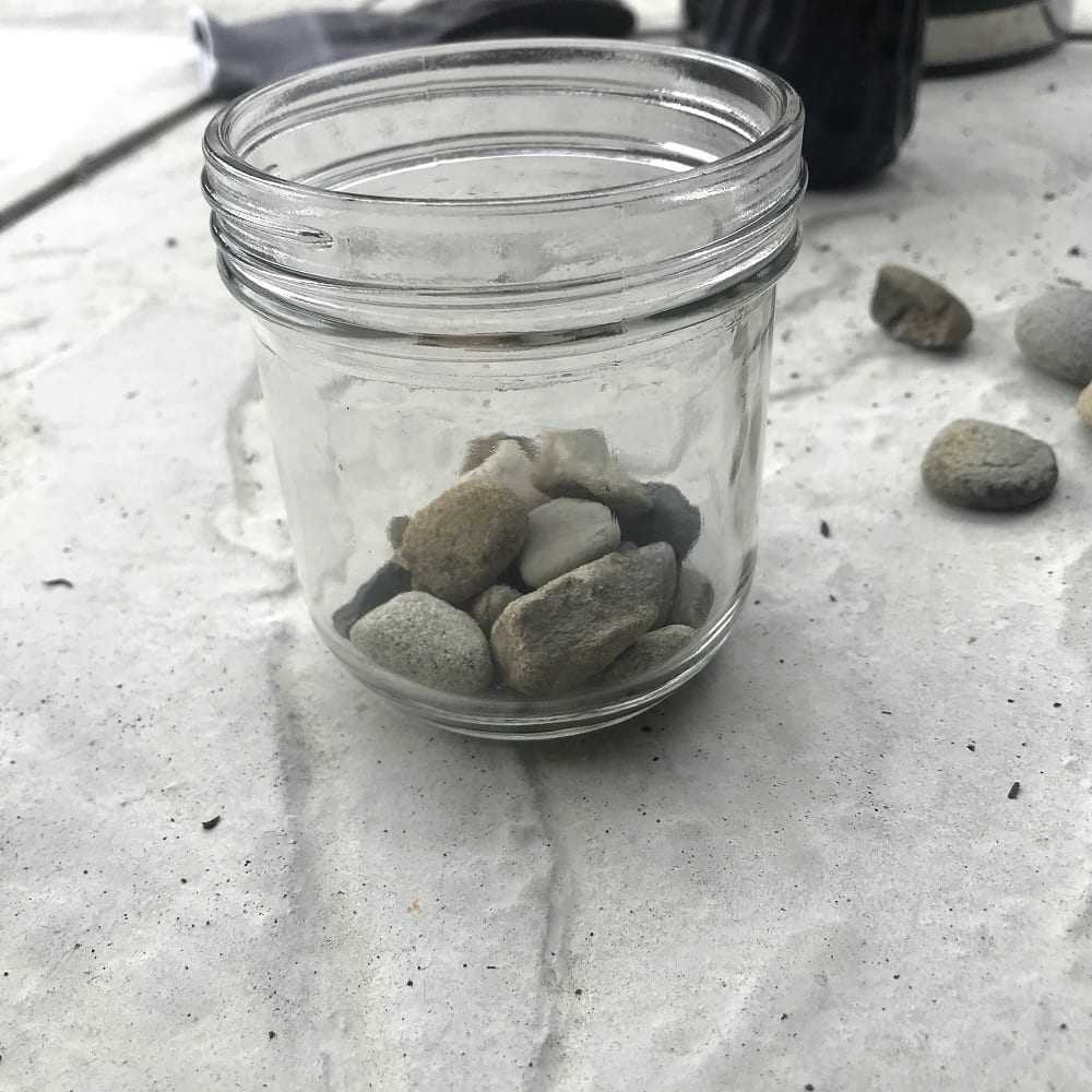 fill the base with rocks